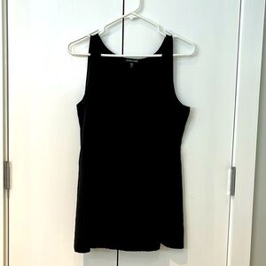 Eileen Fisher black textured sleeveless warm weather top NWOT
